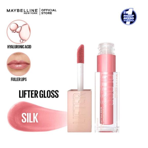 Maybelline Lifter Lip Gloss Set | Petal (005) & Silk (004) | NEW MAKEUP - Picture 3 of 5